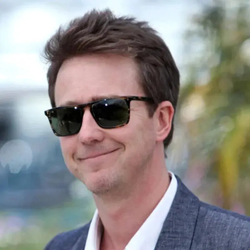 Tony Stark Rectangle Sunglasses For Men With Blue Lens