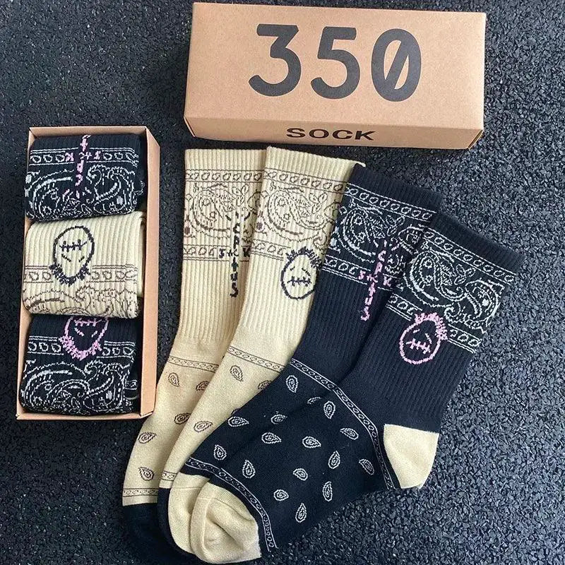Cactus Jack Hip Hop Crew Socks Sporty Style For Occasions