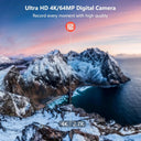 4K Digital Camera - 180 Flip Screen With Light