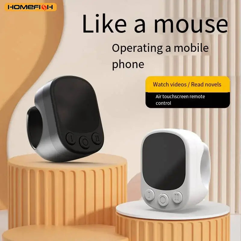 Mouse Ring Remote Control with Touchpad,Smart Automatic Screen Clicker Device，Continuous Clicker，Scrolling Ring Remote Control S