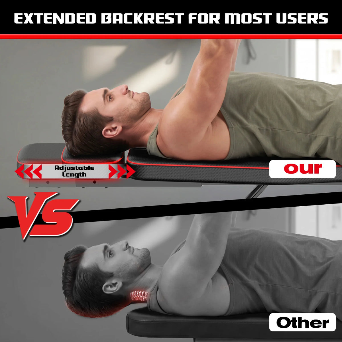 Multifunctional Foldable Fitness Bench, Adjustable Weight — product view 4