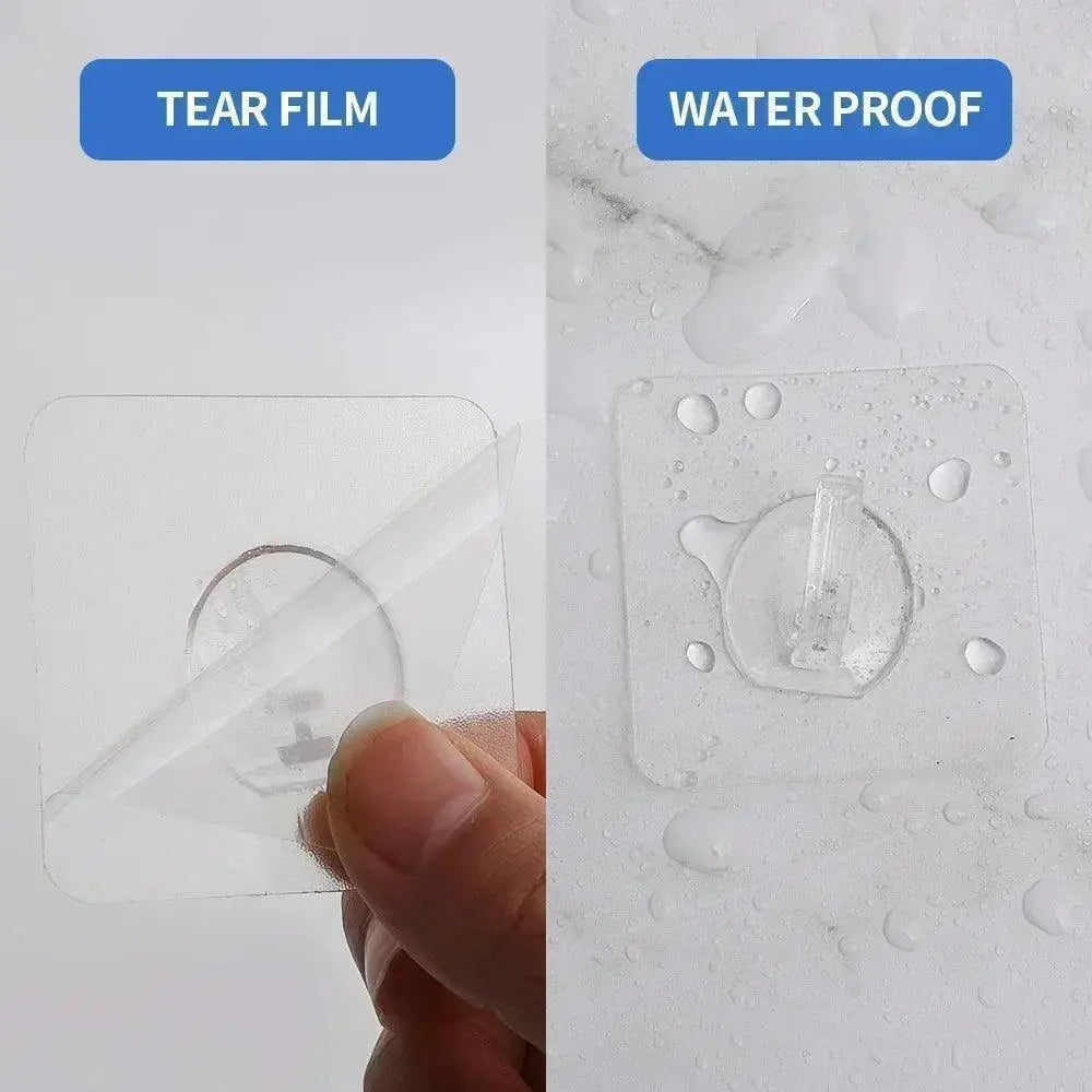 Transparent Wall Hooks Effortless Space Organization Set