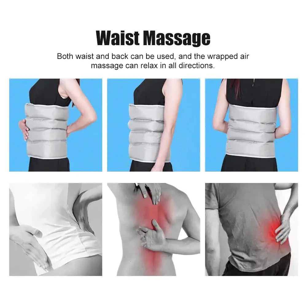 6 Section Massage Tool Electric Air Compression Leg Massager Waist Arm Leg Wraps Foot Ankles Calf Massage Machine Promote Blood