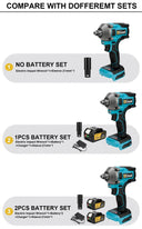 1000N.M Brushless Electric Impact Wrench Cordless Tool