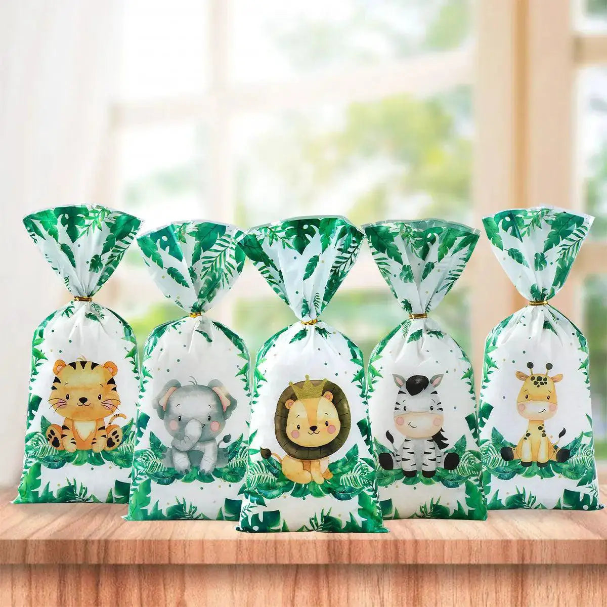 Wild Jungle Animals Candy and Gift Bags for Kids Parties
