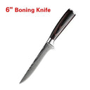 Laser Etched Damascus Kitchen Cleaver And Knife Set