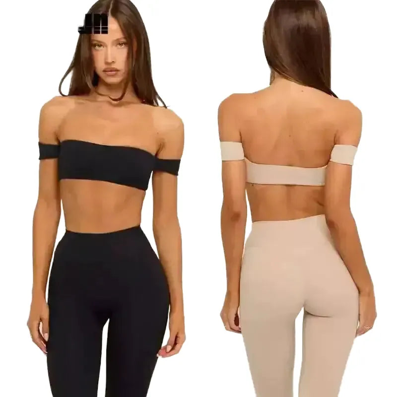 Yoga Pmwrun Off Shoulder Set High Waist Leggings — product view 1