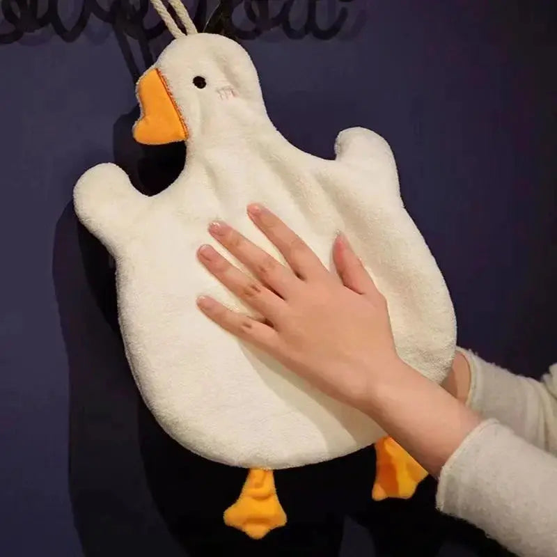 Cartoon Goose Hand Towel Quick Dry Kitchen Bathroom Toilet