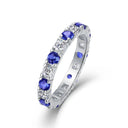 S925 Silver Blue Star Moissanite Ring