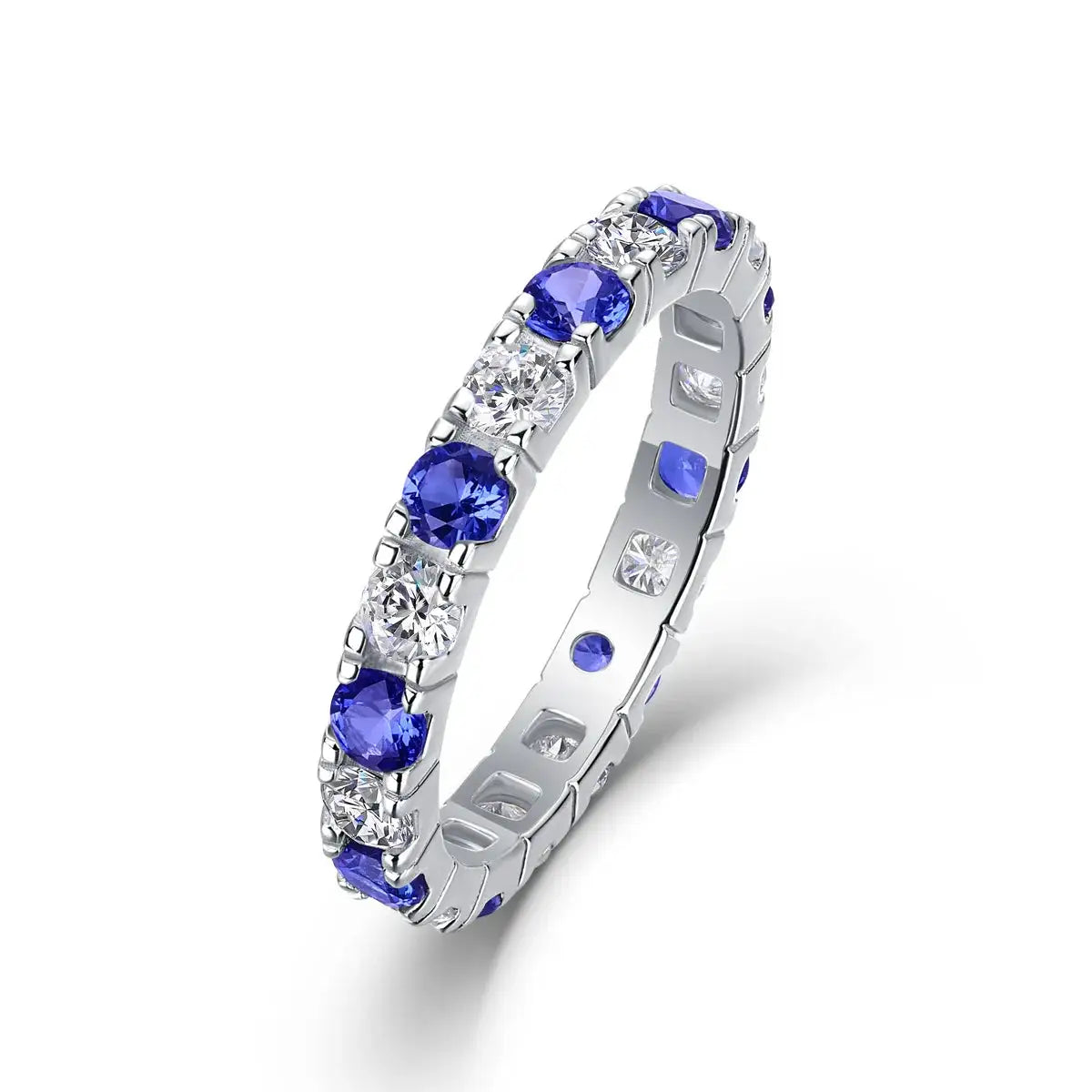 Sterling Silver Silver Blue Star Moissanite Ring — product image 8