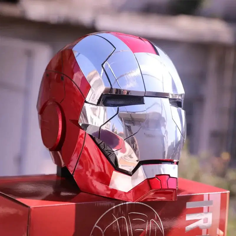 Iron Man Mk17 1:1 Full Face Helmet Jarvis Collectible Cosplay Voice Control Electric Wearable Mask Prop Mecha Model Toy Gifts