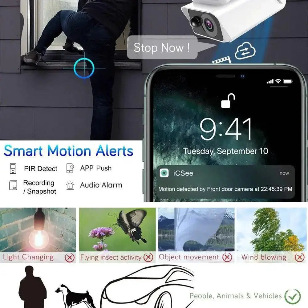 Solar Powered 4MP Wireless Outdoor Security Camera