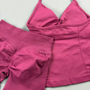 Women Seamless Yoga Set With Tummy Control Shorts