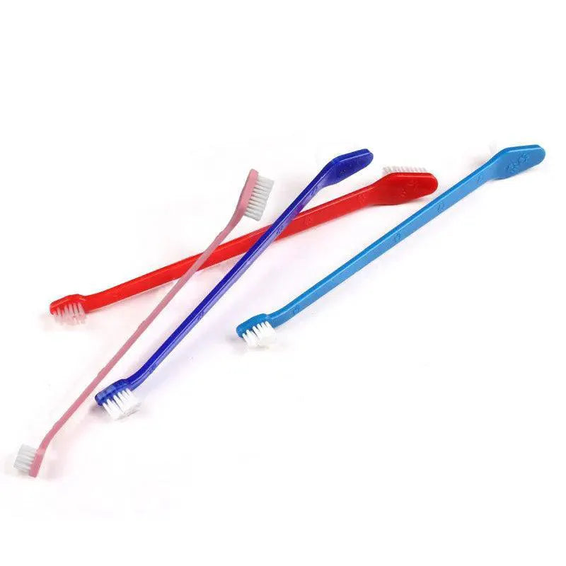 Pet Dental Care Set Double Headed Toothbrush For Dogs Cats