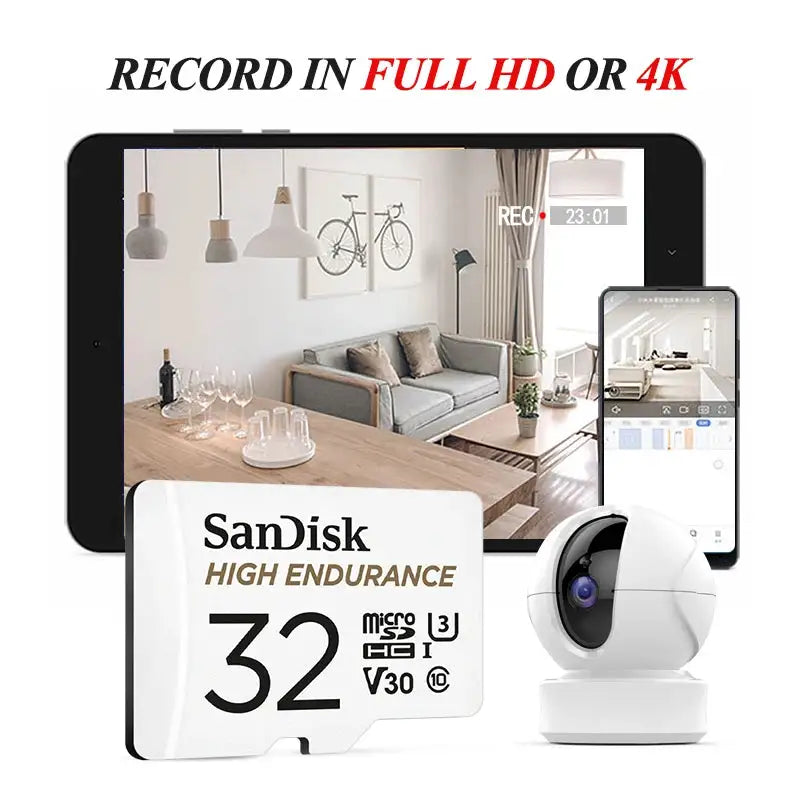 SanDisk Professional V30 4K Micro SD Card for Dashcam Surveillance Camera Original MicroSD Memory Card 32GB 64GB 128GB 256G 512G