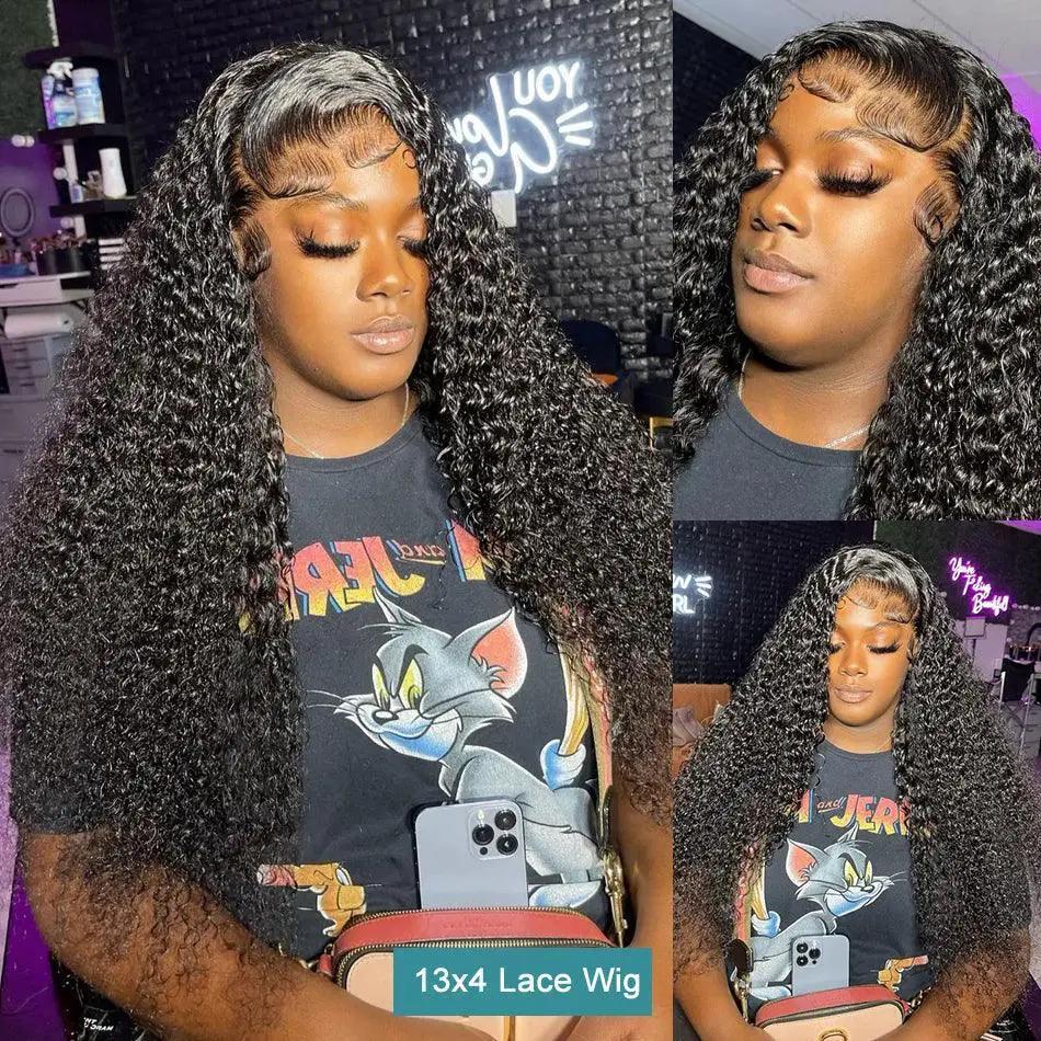 HD Transparent Water Wave Curly Lace Front Wig Two Hundred