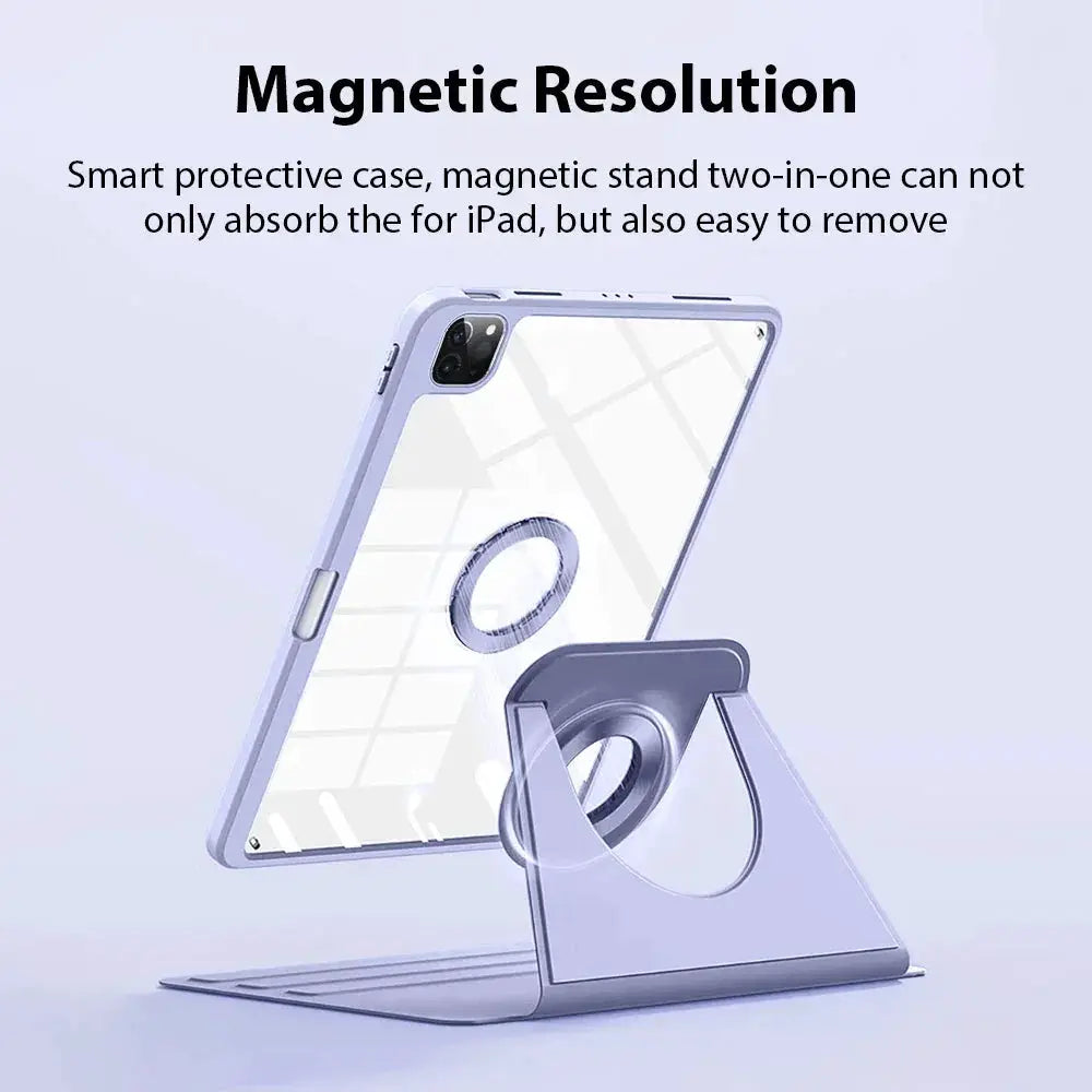 Magnetic Case For iPad Pro 11 12.9 13 2024 360 Rotation