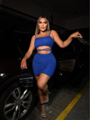 Fashion Blogger Slit Dress Stylish Side Tie Summer Dress