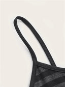 Striped Punk Cami Top Edgy Summer Style Button-Up Look