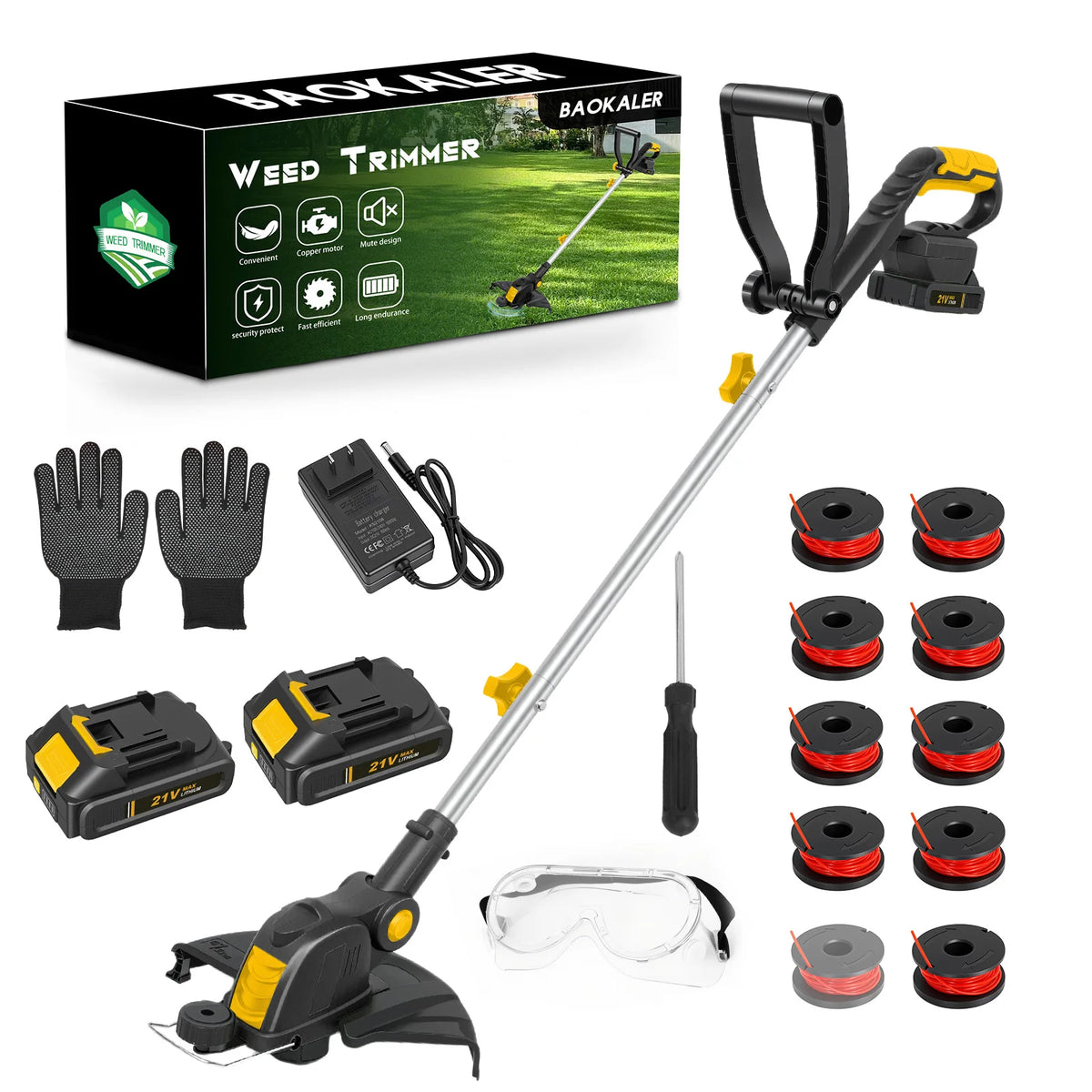 Cordless String Trimmer ° Rotatable Electric Lawn Mower — product view 11