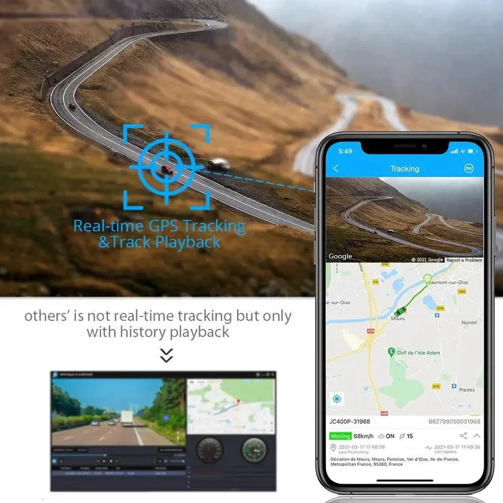 Jimi Car Camera With Enhanced GPS Tracking And Dual Cameras