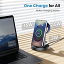 Magnetic Wireless Charger Fast Charging Dock Stand Travel