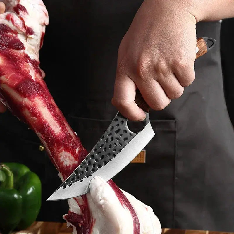 Handcrafted 6 Inch Boning Knife With Wooden Handle Cover
