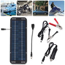 12V Monocrystalline Solar Panel Trickle Battery Charger, Portable Solar Power Maintainer Kit with 12V Output for Car, Van, Motor