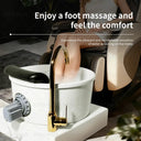 Electric Foot Basin Spa Massager with One-Button Drainage Dual-Colored Lights Deep Clean Foot Bath for Salon Home Use
