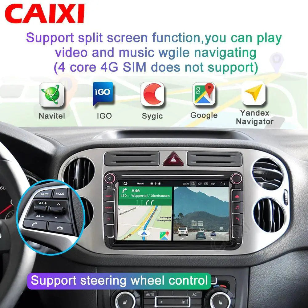 Advanced Car Multimedia System With GPS Bluetooth Navigation