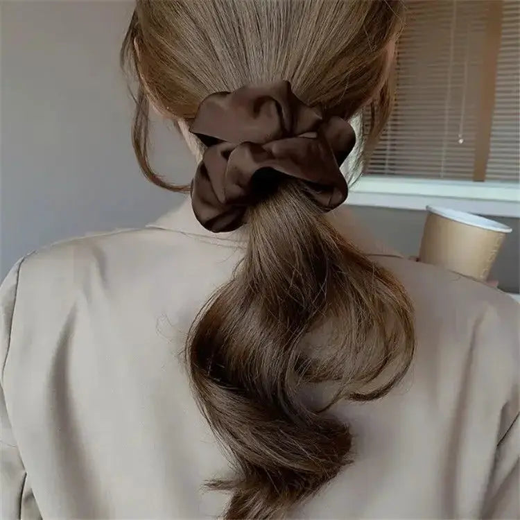 Satin Feel Hair Tie And Elegant Headband For Women
