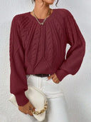 Ribbed Long Sleeve Commuter Sweater