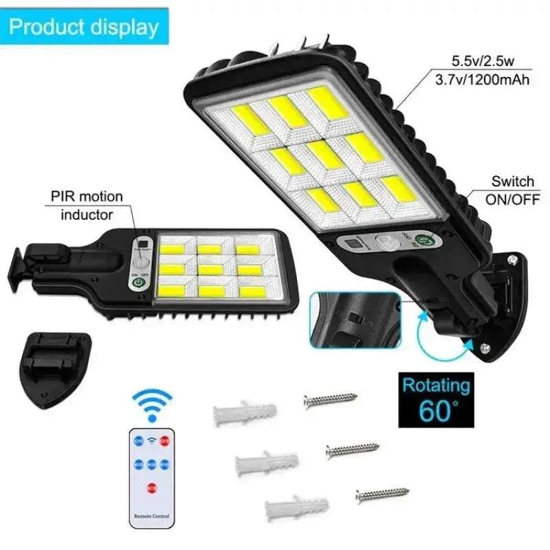 Solar Outdoor Led Wall Lamp With Motion Sensor Light
