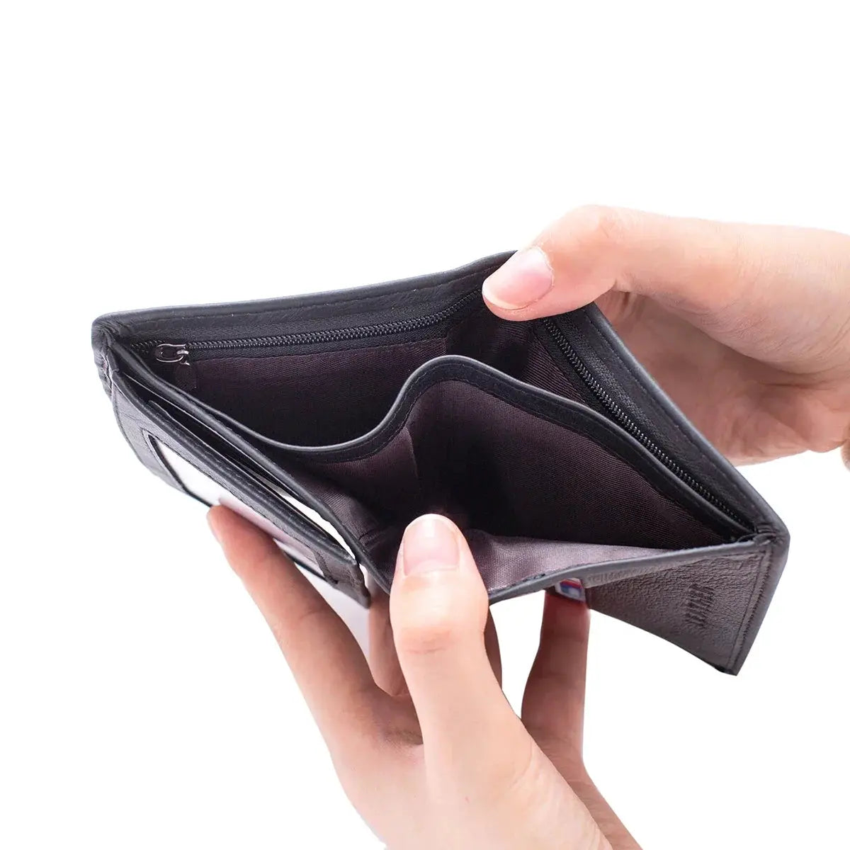 Men's Genuine Leather Wallet RFID Coin Purse For Men