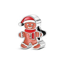 Silver Charm Pendant Christmas Stocking