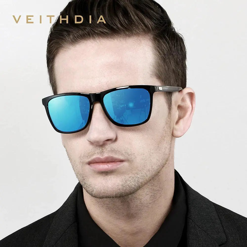 Unisex Retro Polarized Sunglasses With Aluminum TR90 Frame