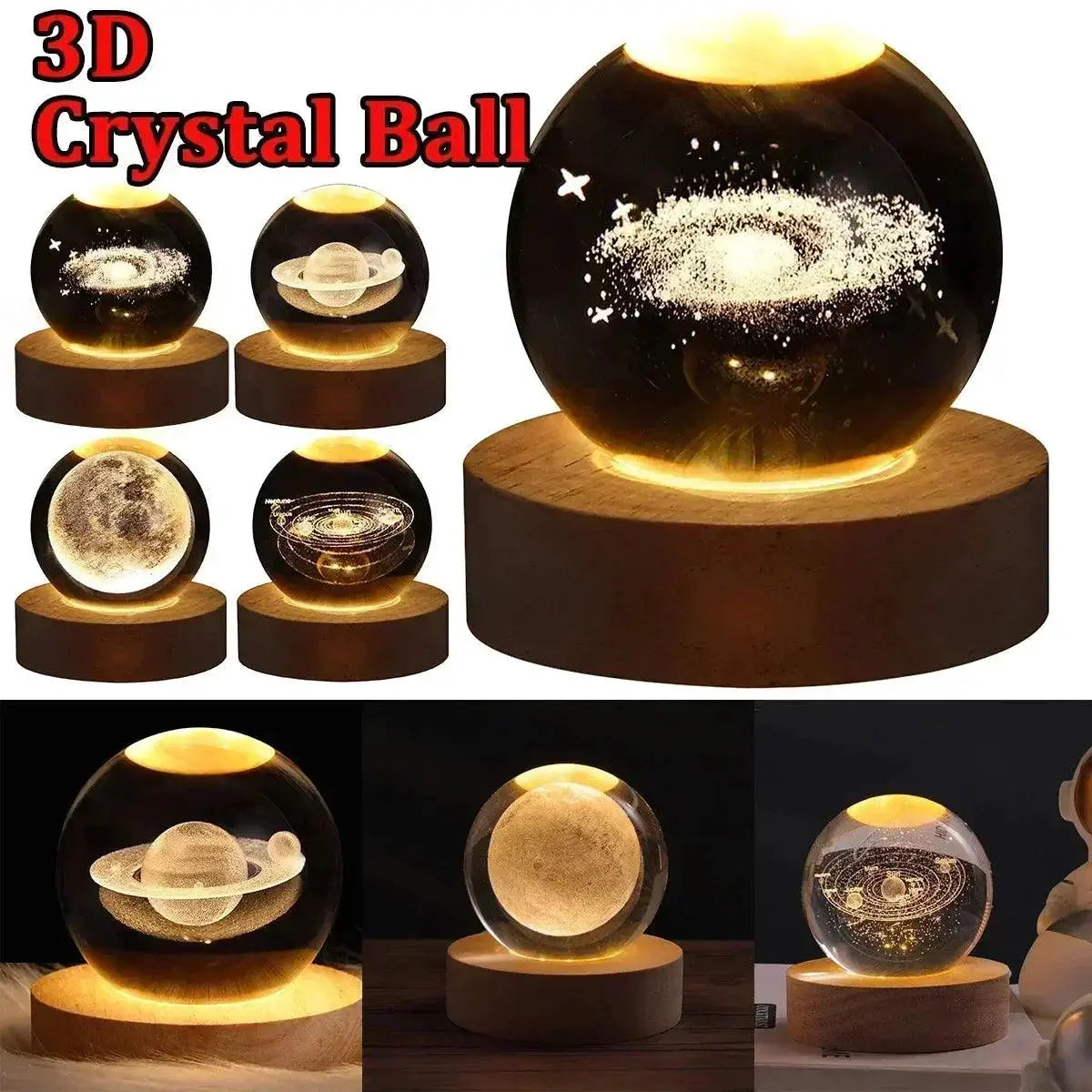 3D USB Galaxy Projector Night Light Cosmic Moon Lamp Decor