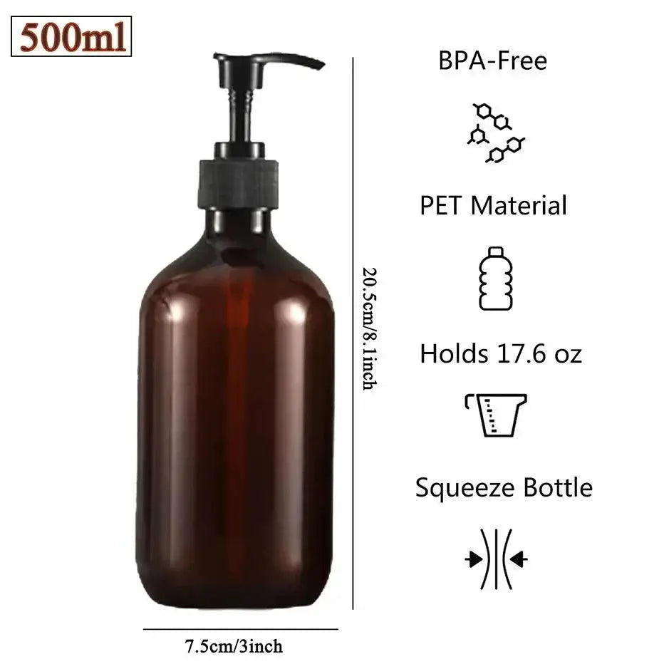 Amber Shower Dispenser Set for Stylish Bathroom Organization