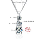 Round Cross Moissanite Pendant Necklace in Sterling Silver Cbtb
