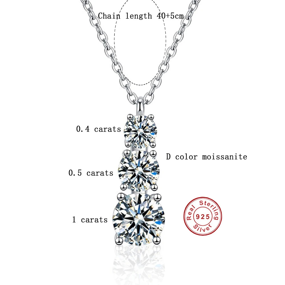 Round Cross Moissanite Pendant Necklace in Sterling Silver Cbtb — product view 5