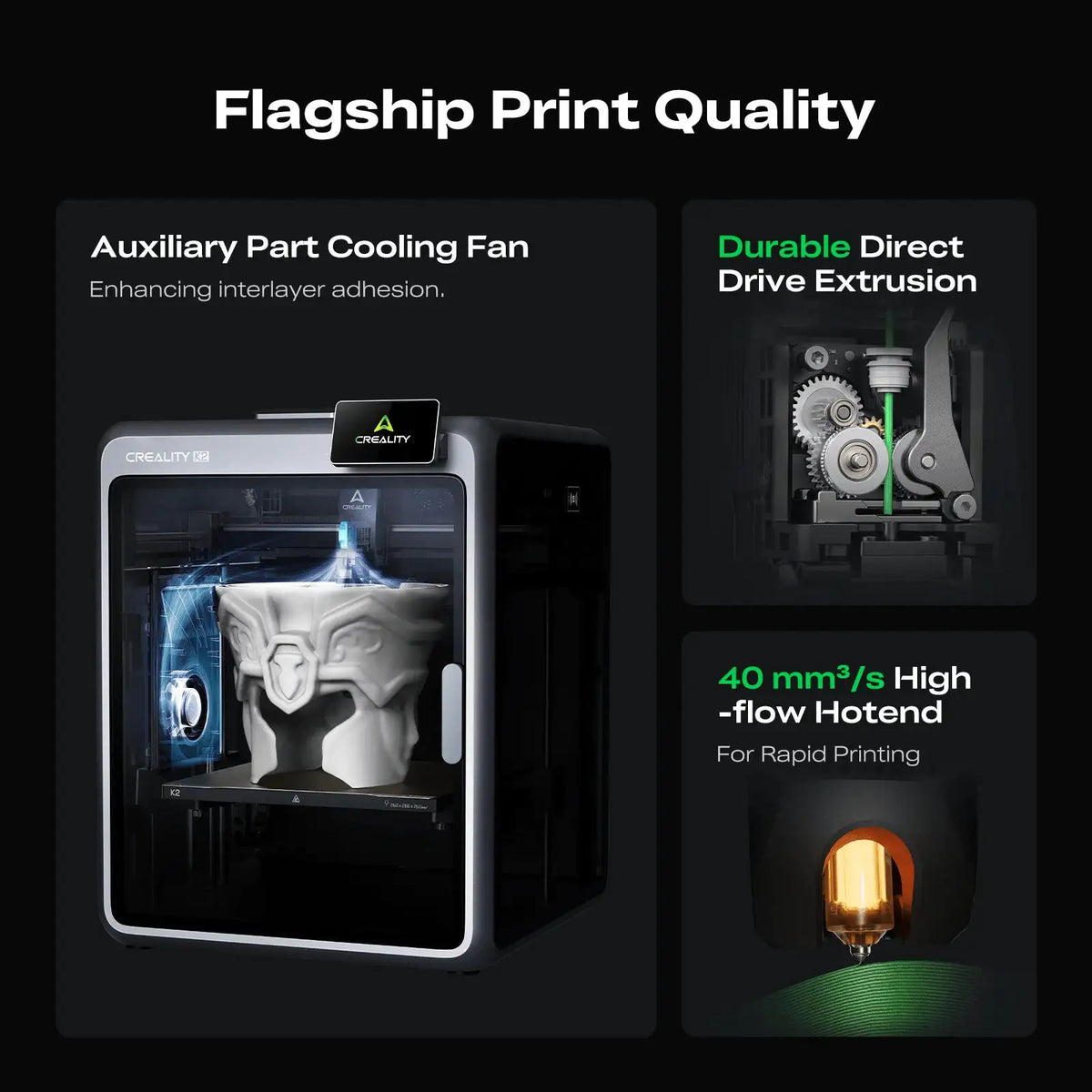 Creality Official K2 Combo 3D Printer, Multi-Color Printing with CFS, 600Mm/S High Speed, AI Cameras, Full Auto-Leveling, Dual Z-Axis
