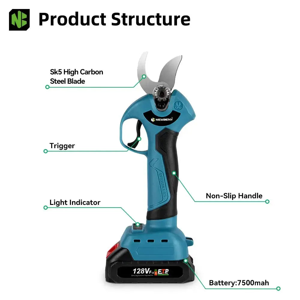 Yofidra 30mm Cordless Electric Pruning Shears 4 Gears