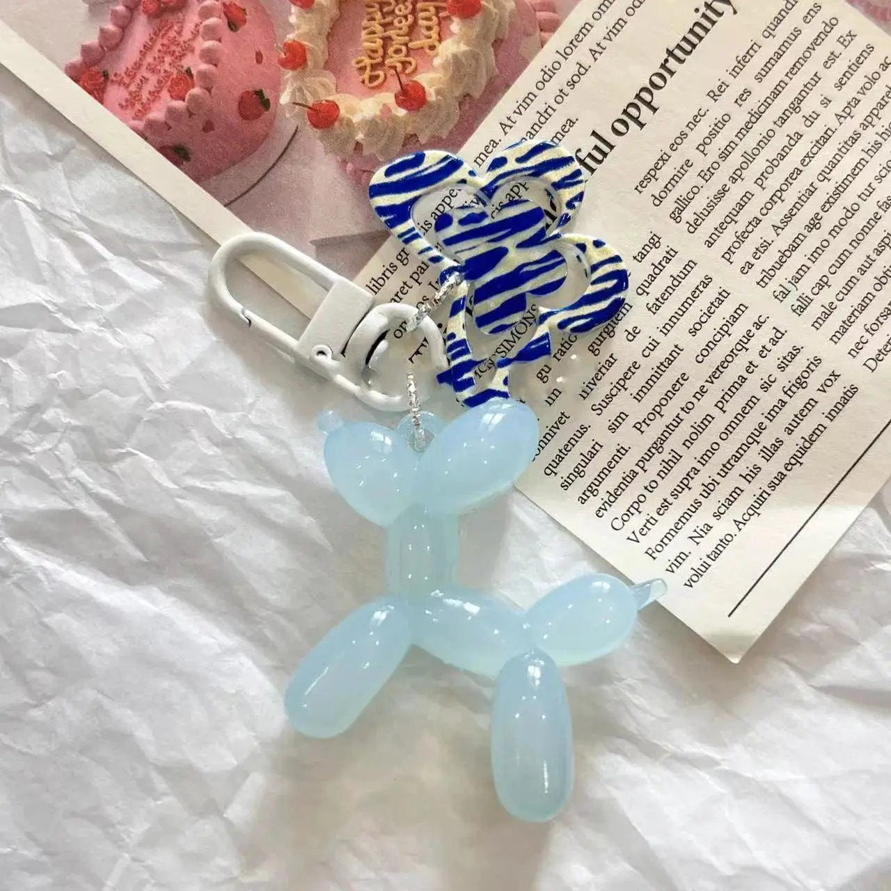 Sweet Balloon Dog Keychain Set for Girls and Teens