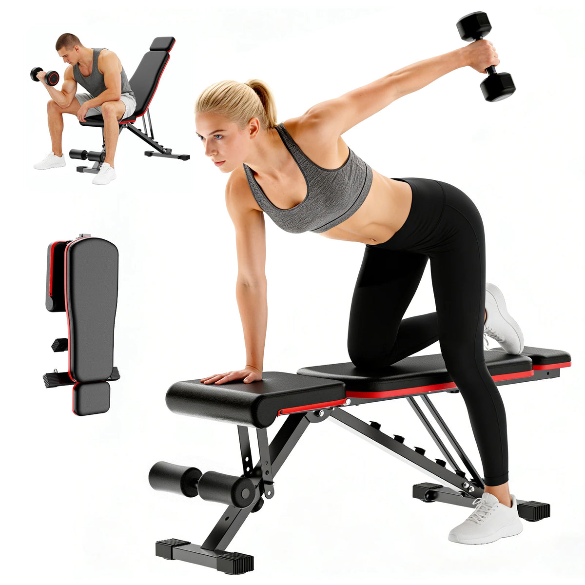 Multifunctional Foldable Dumbbell Bench Adjustable Home Gym Bench — product view 1