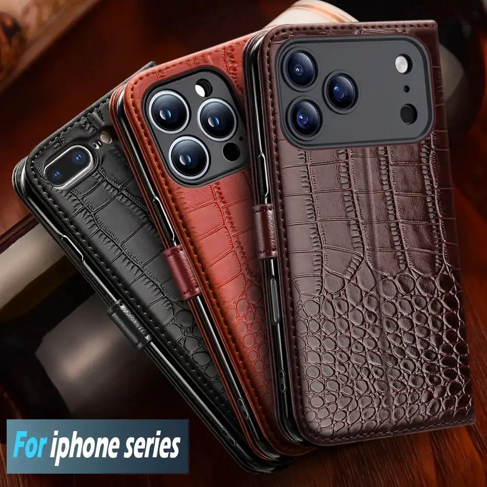 Leather Wallet Phone Case For iPhone 18 Pro Max 17 17e Air 16 16Pro 16e 15 12 14 13 11 SE XS XR X 8 7 Plus Flip Card Slot Cover