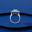 Gold Plated Sunflower Moissanite Ring