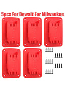 5pc Tool Holder Dock Wall Mount Rack For Dewalt Milwaukee 18V