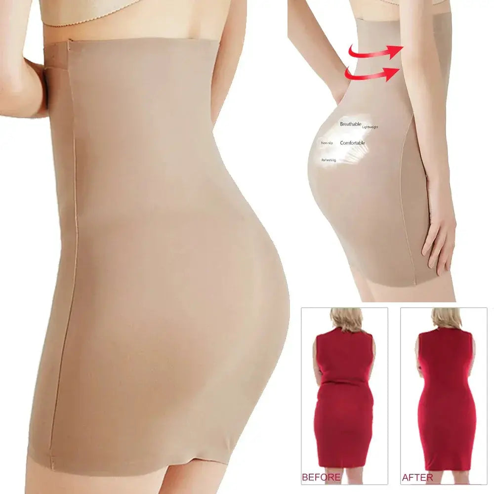 High Waist Tummy Control Half Slip Skirt Slimming Shapewear