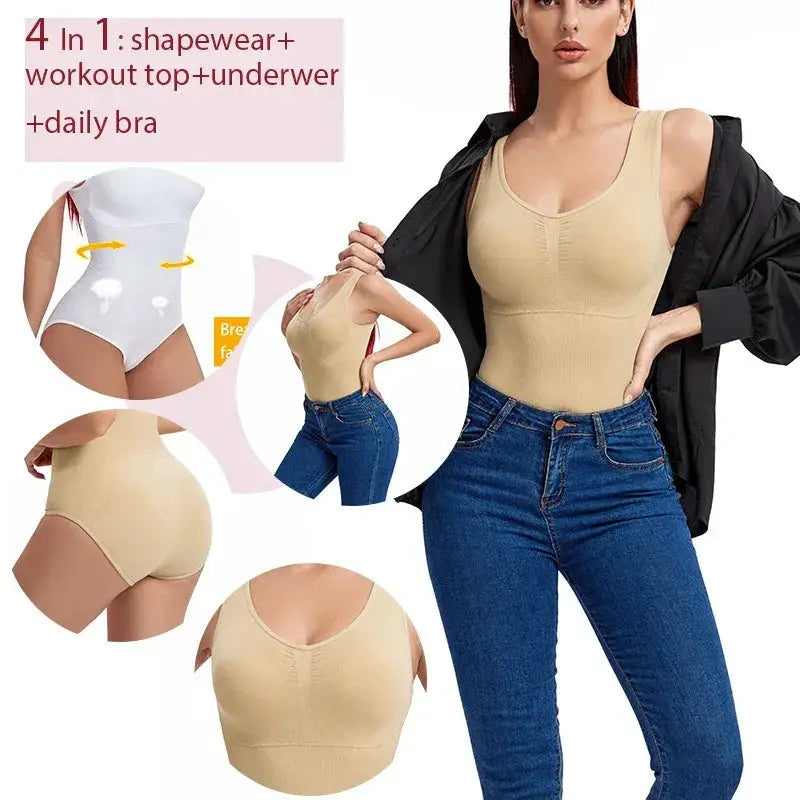 Seamless Tummy Control Bodysuit Ultimate Shaper For Women