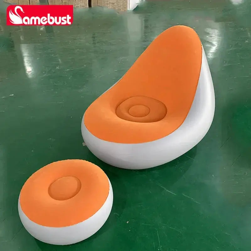 Camebust Foldable Inflatable Air Bed Lazy Sofa Mattress